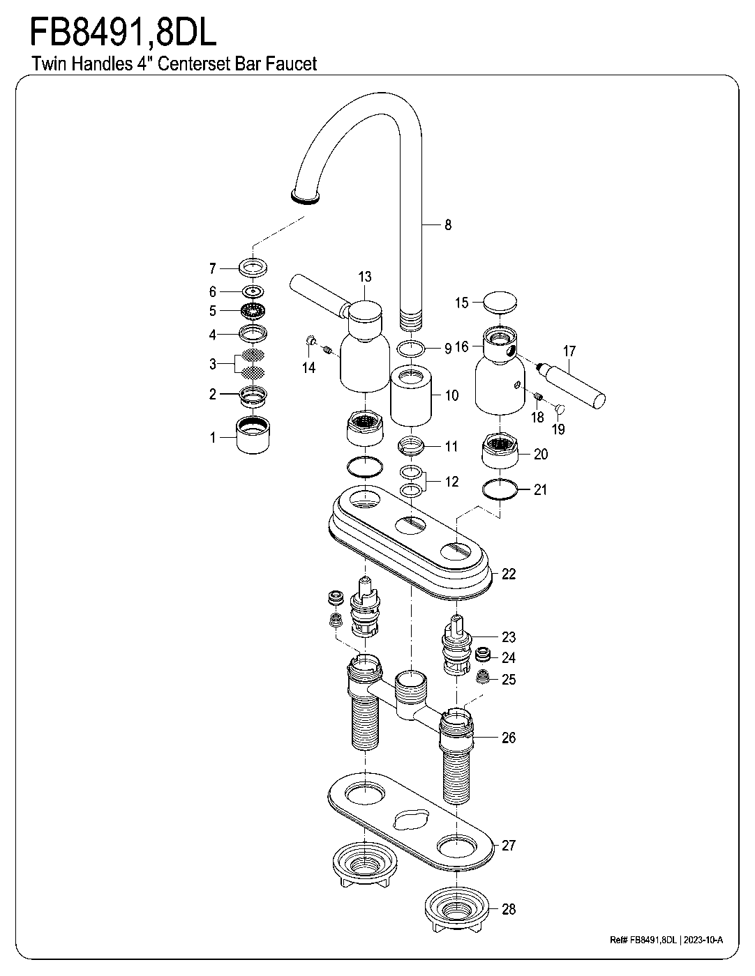 Concord FB8491DL exploded parts diagram