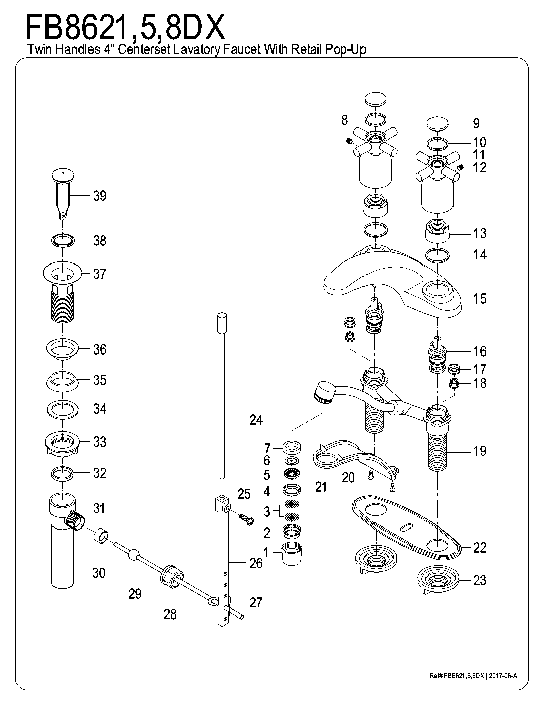 Concord FB8621DX exploded parts diagram