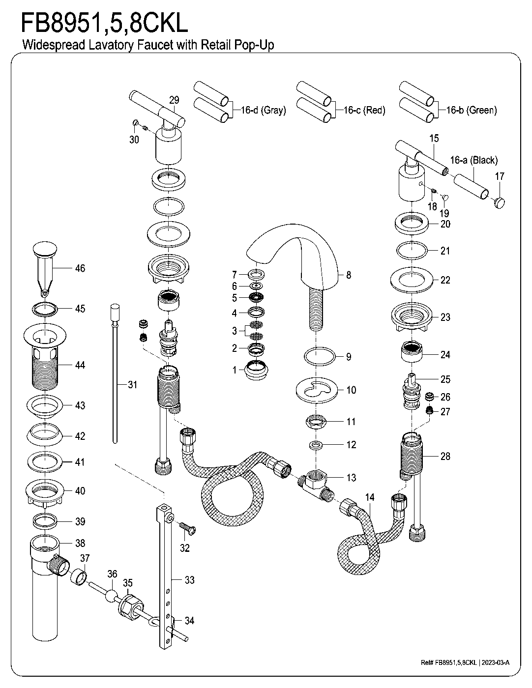 Kaiser FB8958CKL exploded parts diagram