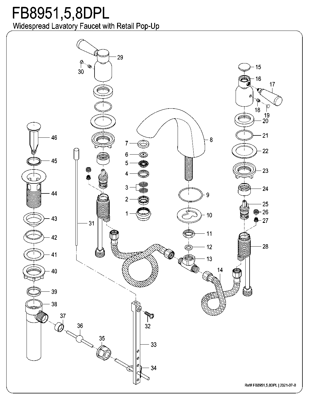 Paris FB8951DPL exploded parts diagram