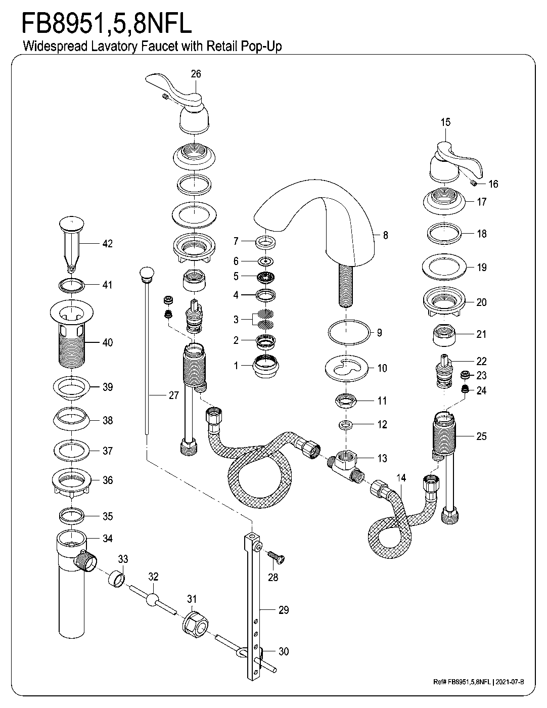 NuWave French FB8951NFL exploded parts diagram