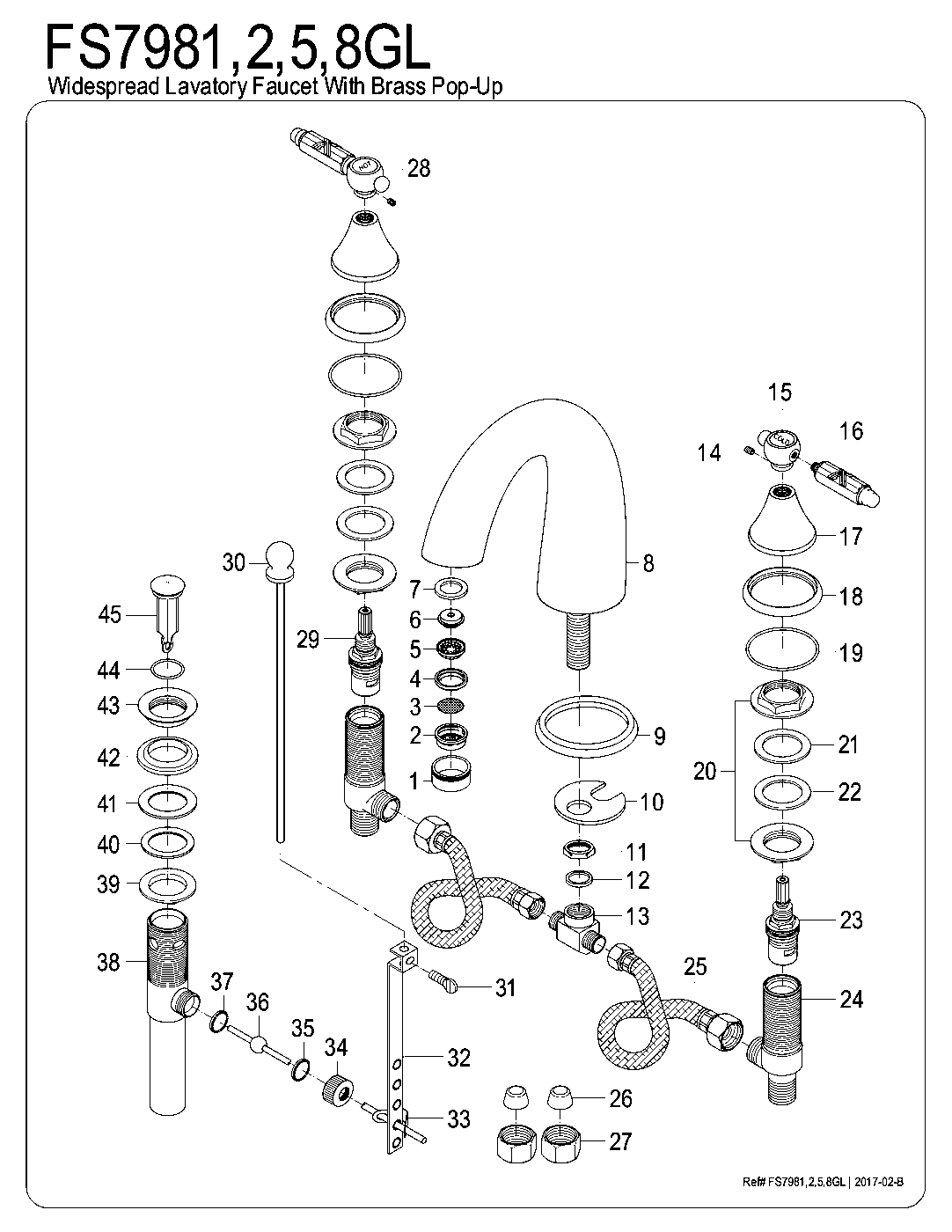 Georgian FS7981GL exploded parts diagram