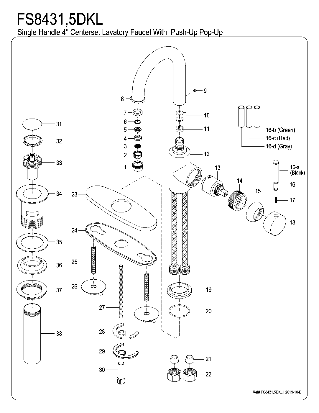 Kaiser FS8435DKL exploded parts diagram