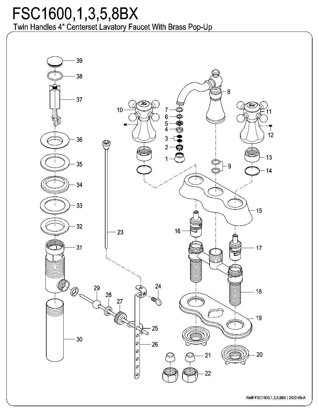 Metropolitan FSC1600BX exploded parts diagram