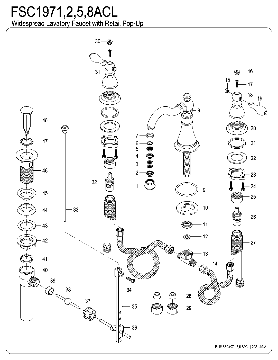 Fauceture FSC1970ACL exploded parts diagram