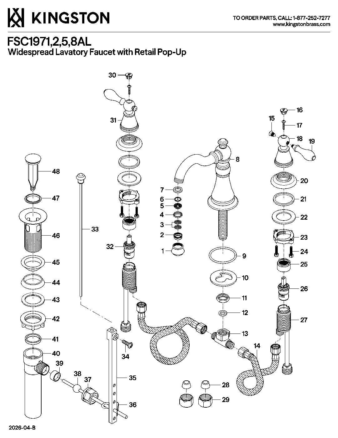Fauceture FSC1970AL exploded parts diagram