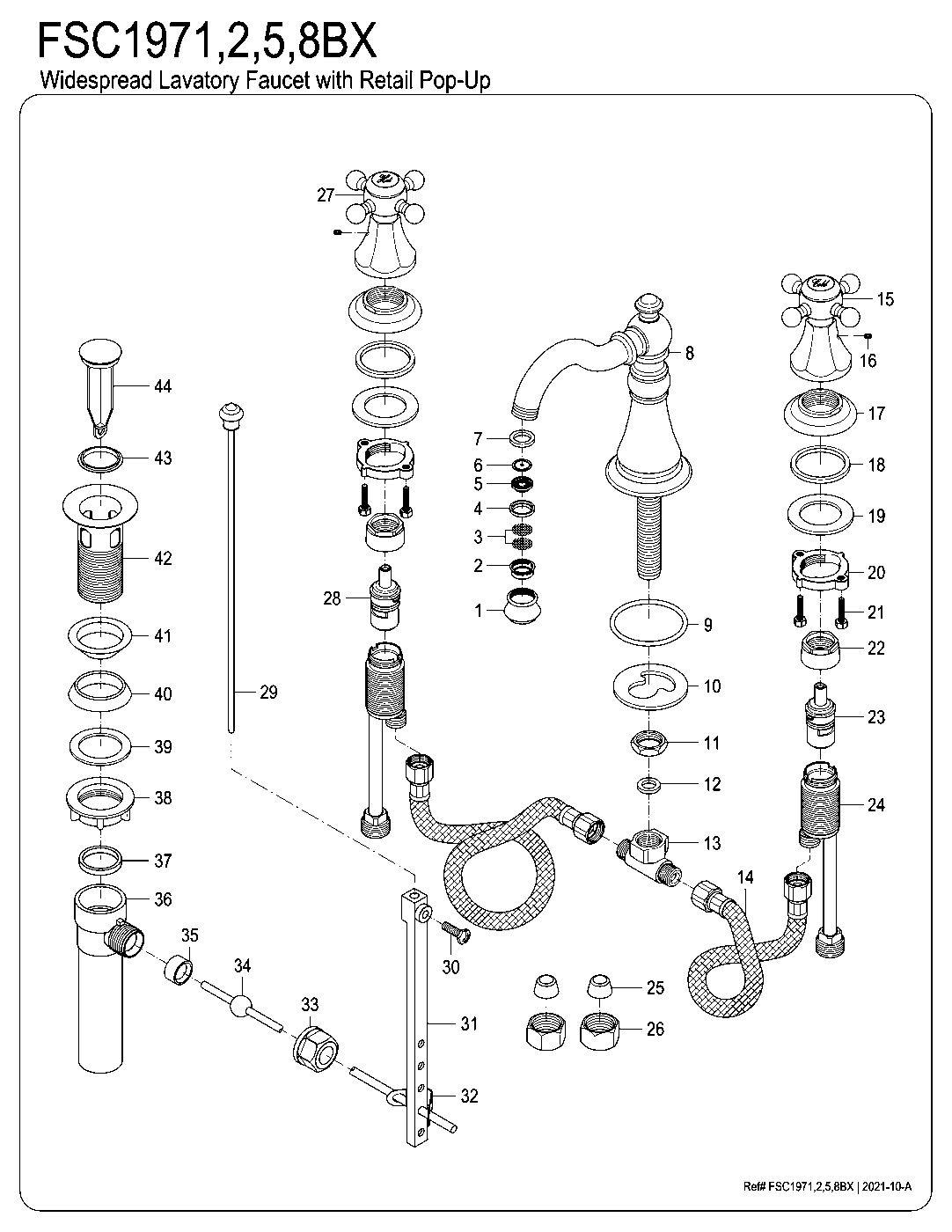 Kingston Brass FSC1970BX exploded parts diagram