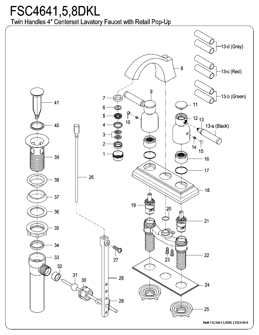 Kaiser FSC4641DKL exploded parts diagram