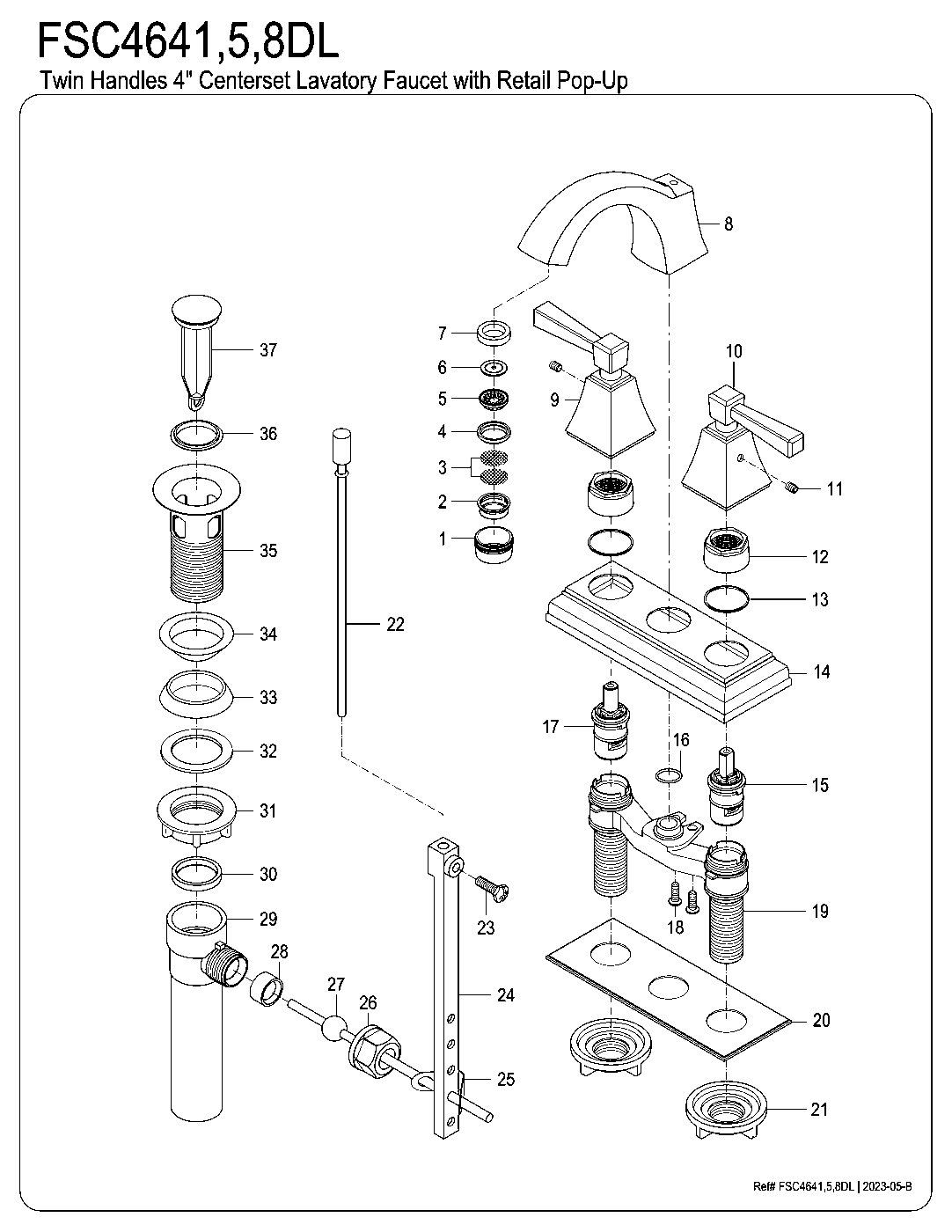 Concord FSC4641DL exploded parts diagram