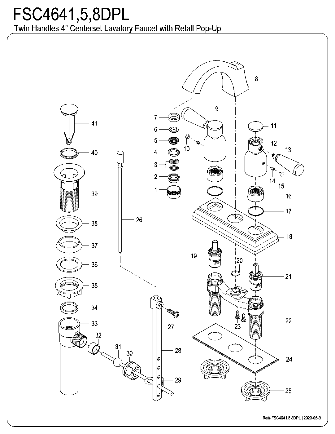 Paris FSC4641DPL exploded parts diagram