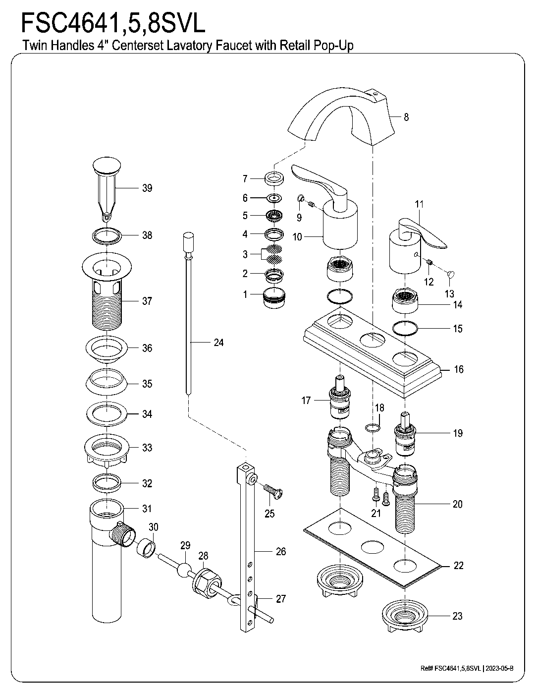 Serena FSC4641SVL exploded parts diagram
