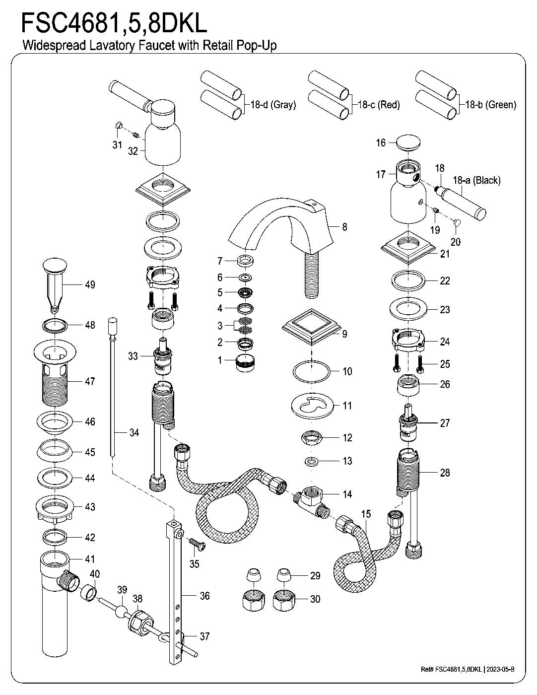 Kaiser FSC4685DKL exploded parts diagram