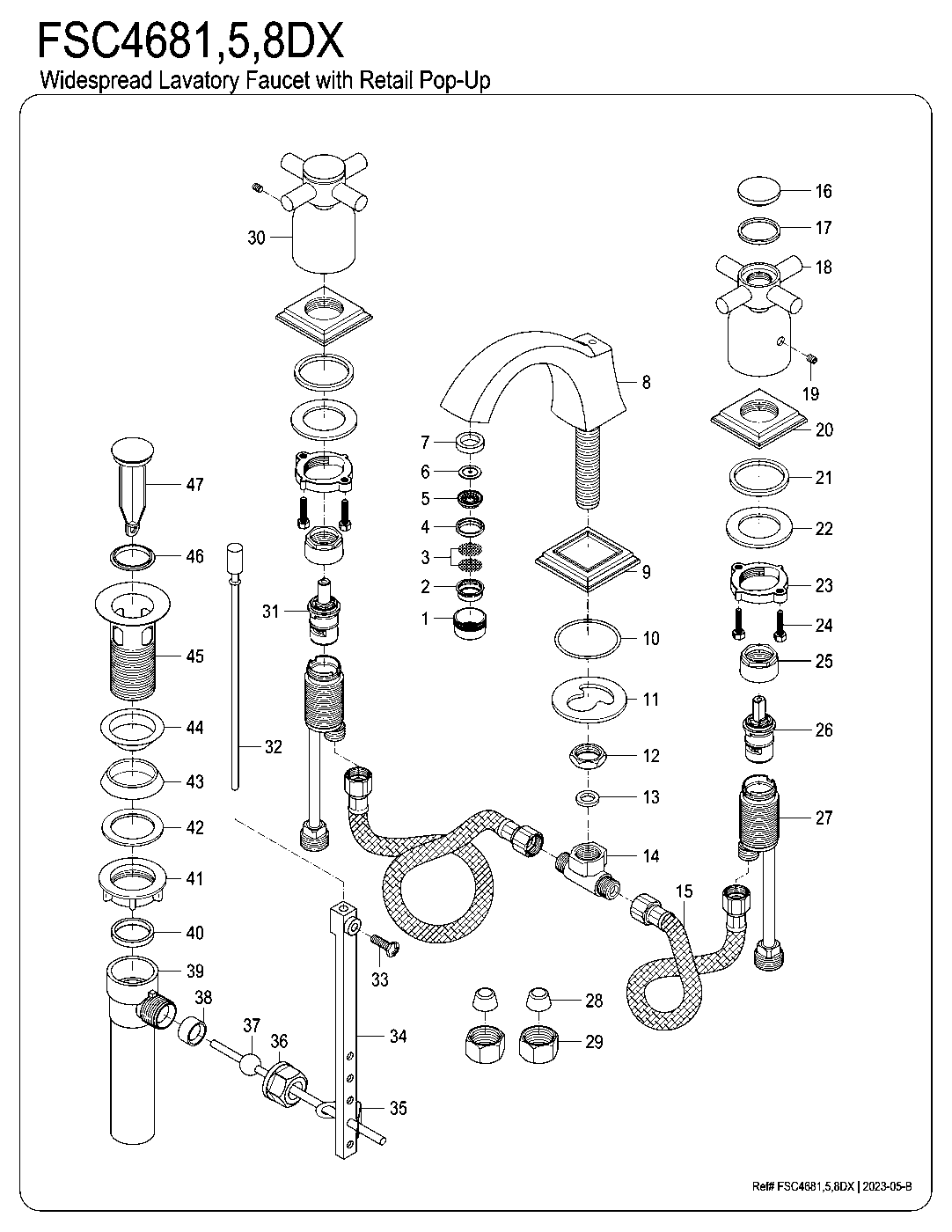 Concord FSC4685DX exploded parts diagram