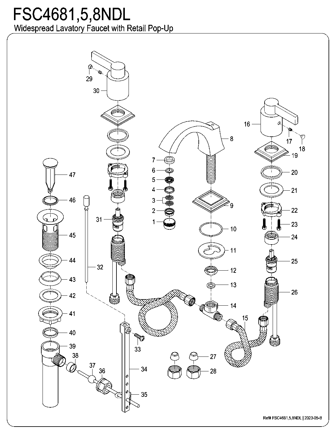 NuvoFusion FSC4685NDL exploded parts diagram