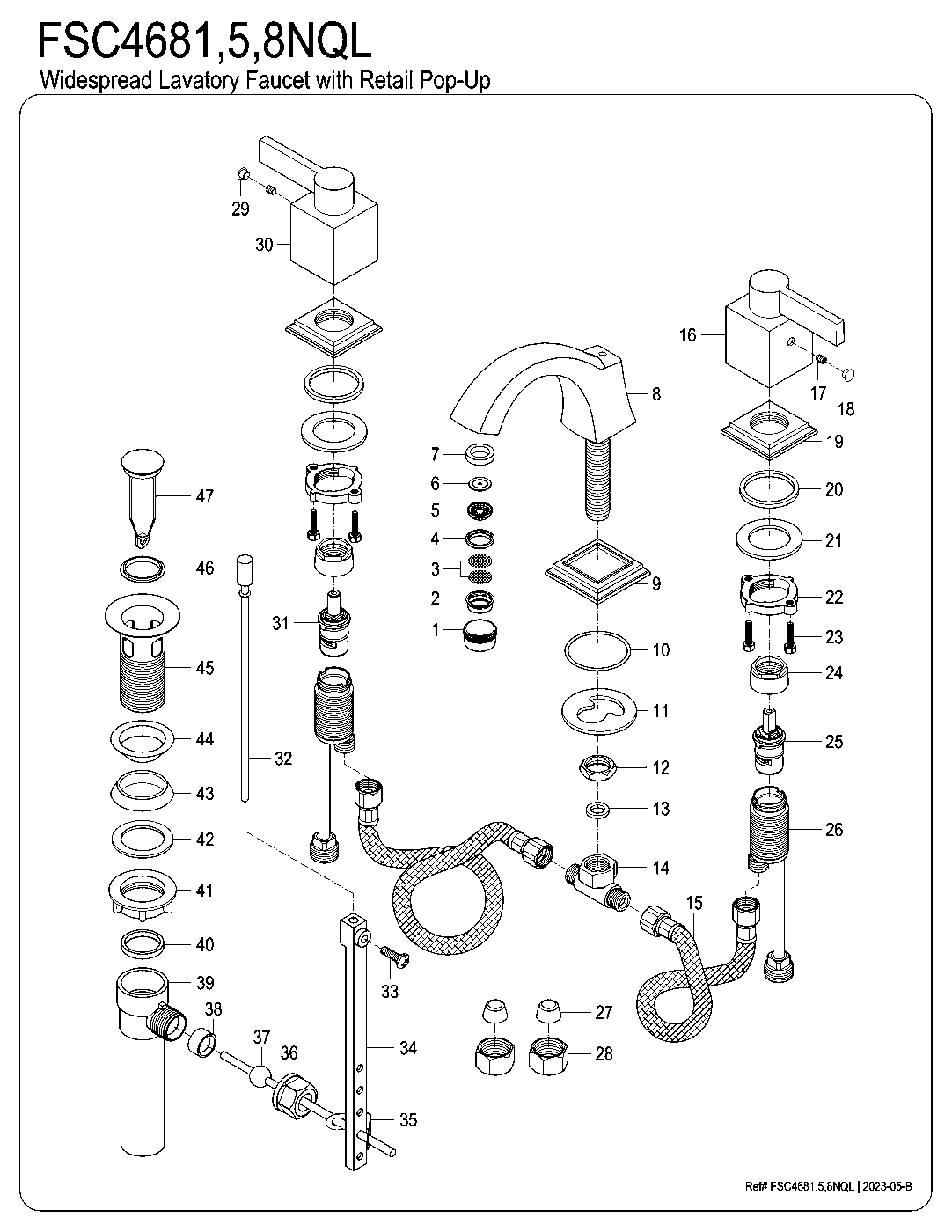 Meridian FSC4685NQL exploded parts diagram