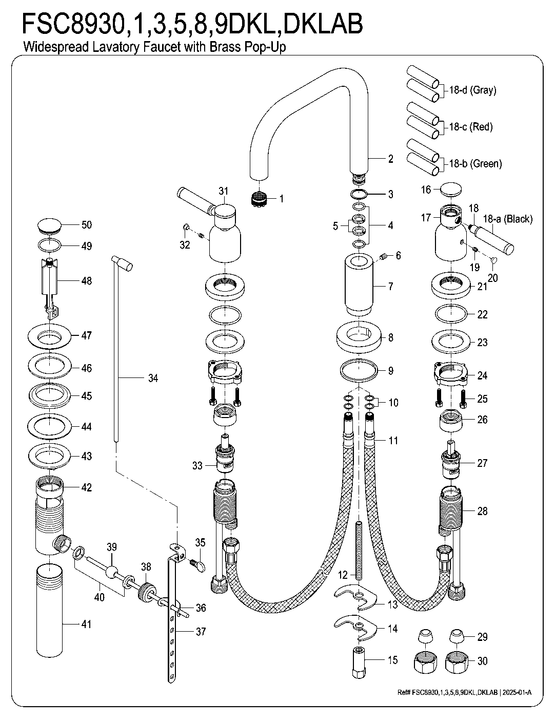 Kaiser FSC8930DKL exploded parts diagram