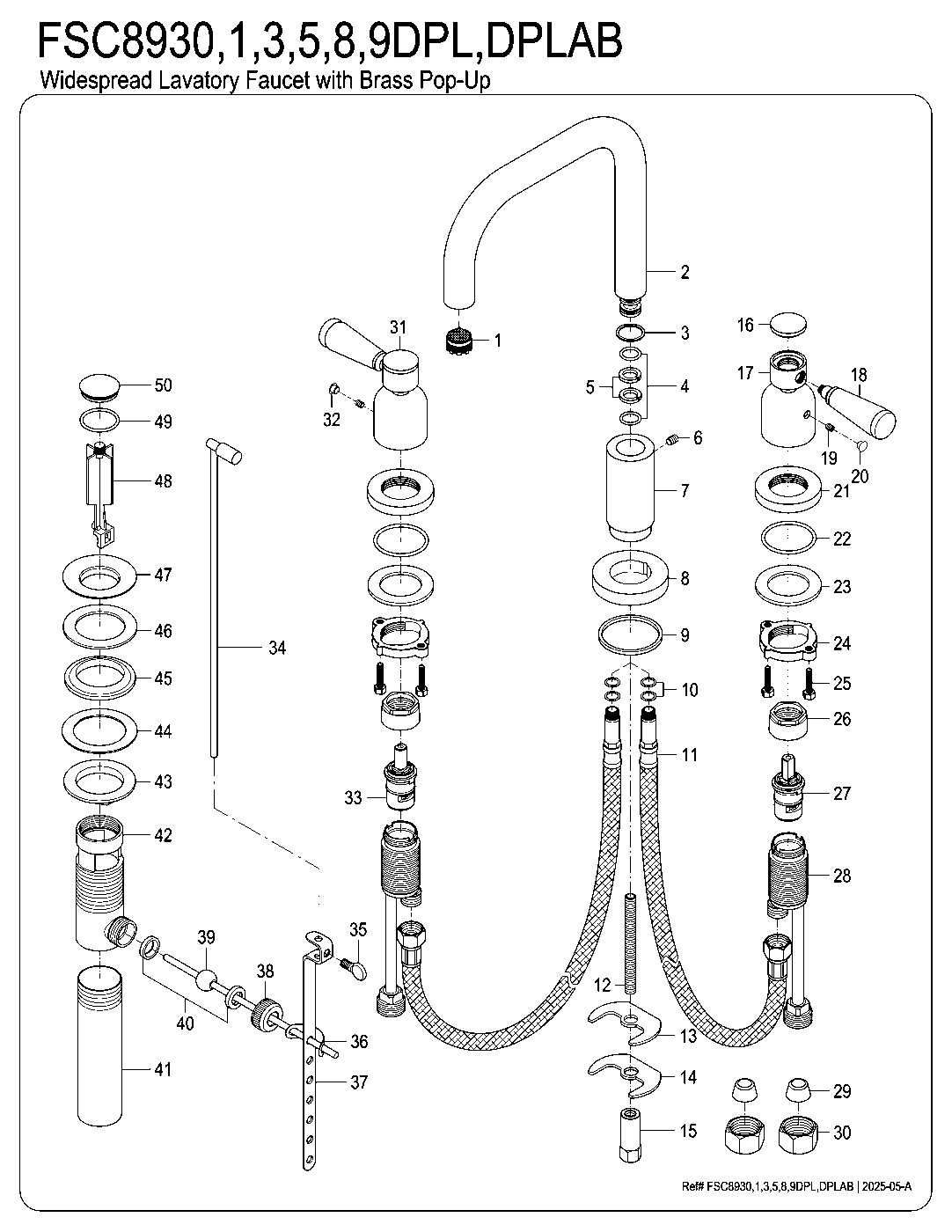 Paris FSC8930DPL exploded parts diagram