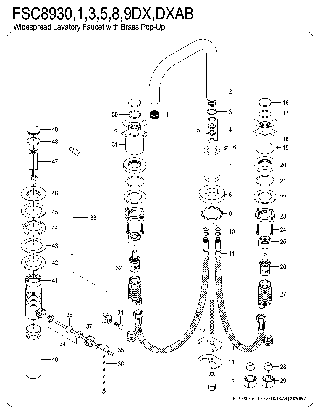 Concord FSC8930DX exploded parts diagram