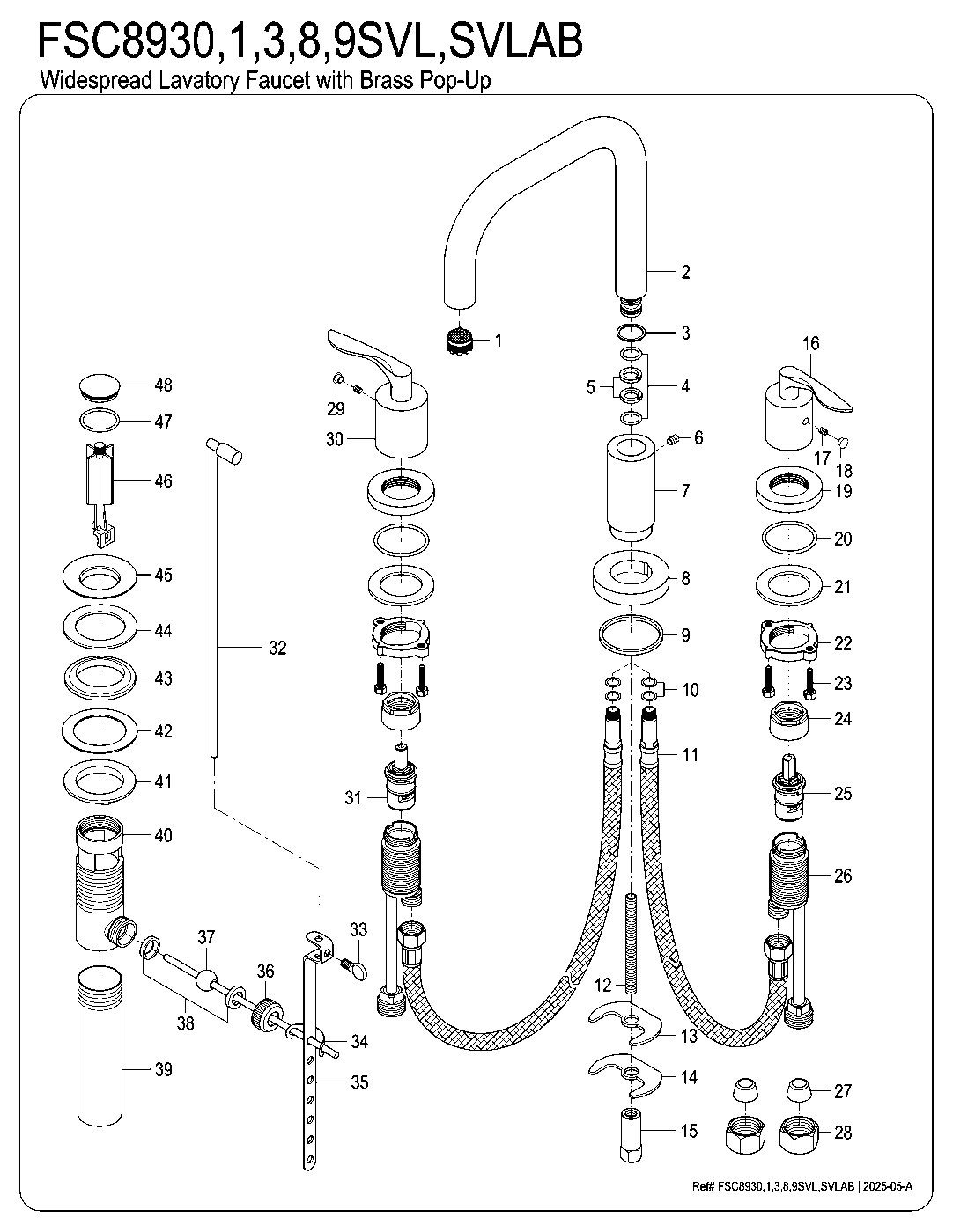 Serena FSC8930SVL exploded parts diagram