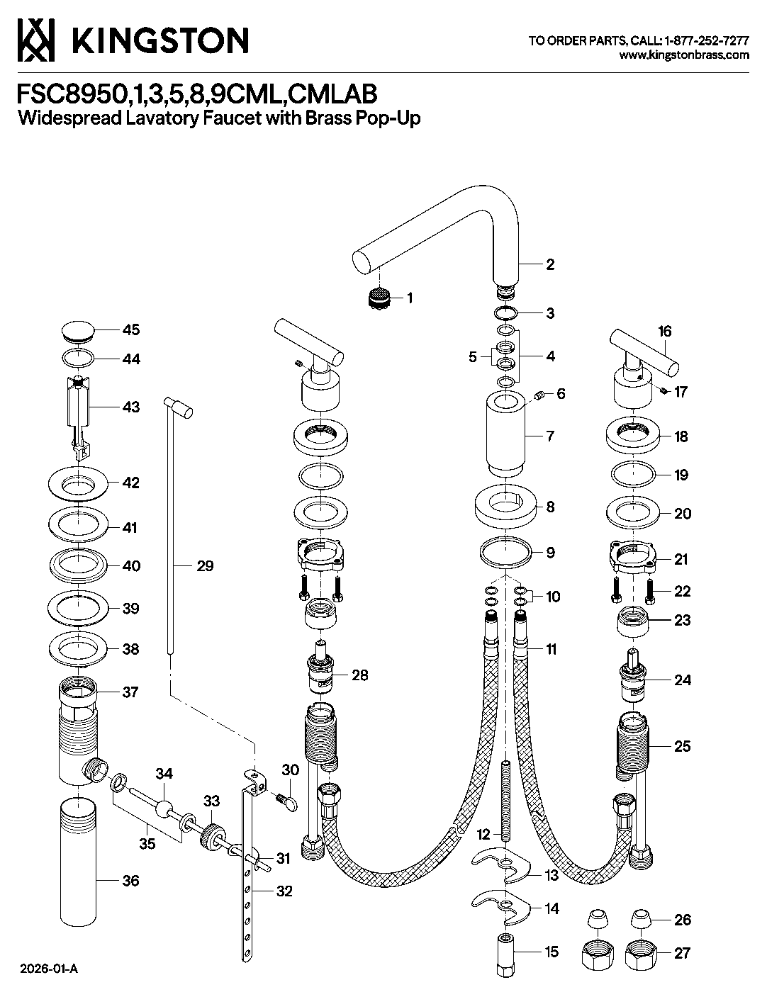 Manhattan FSC8950CML exploded parts diagram