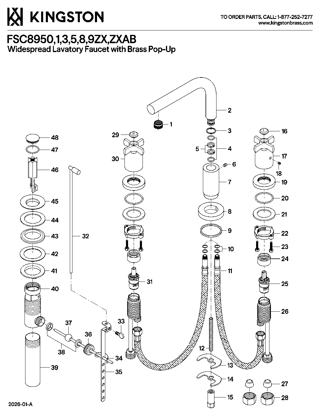 Millennium FSC8950ZX exploded parts diagram