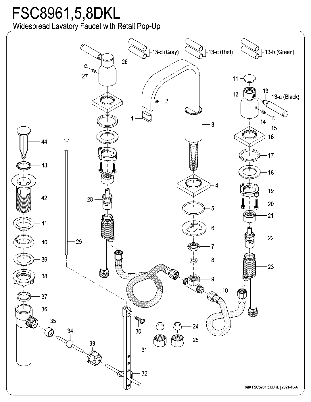 Kaiser FSC8965DKL exploded parts diagram