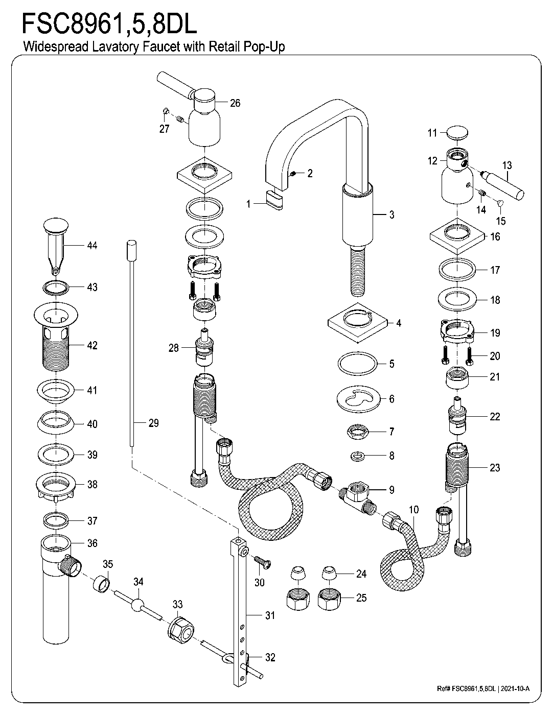 Concord FSC8961DL exploded parts diagram
