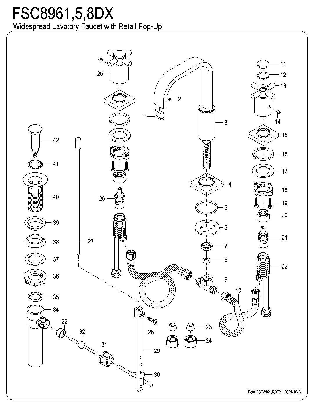 Concord FSC8961DX exploded parts diagram