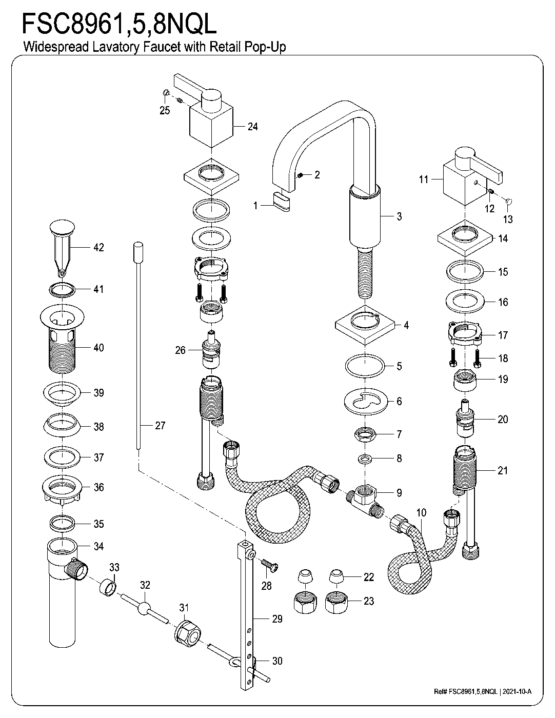 Meridian FSC8961NQL exploded parts diagram