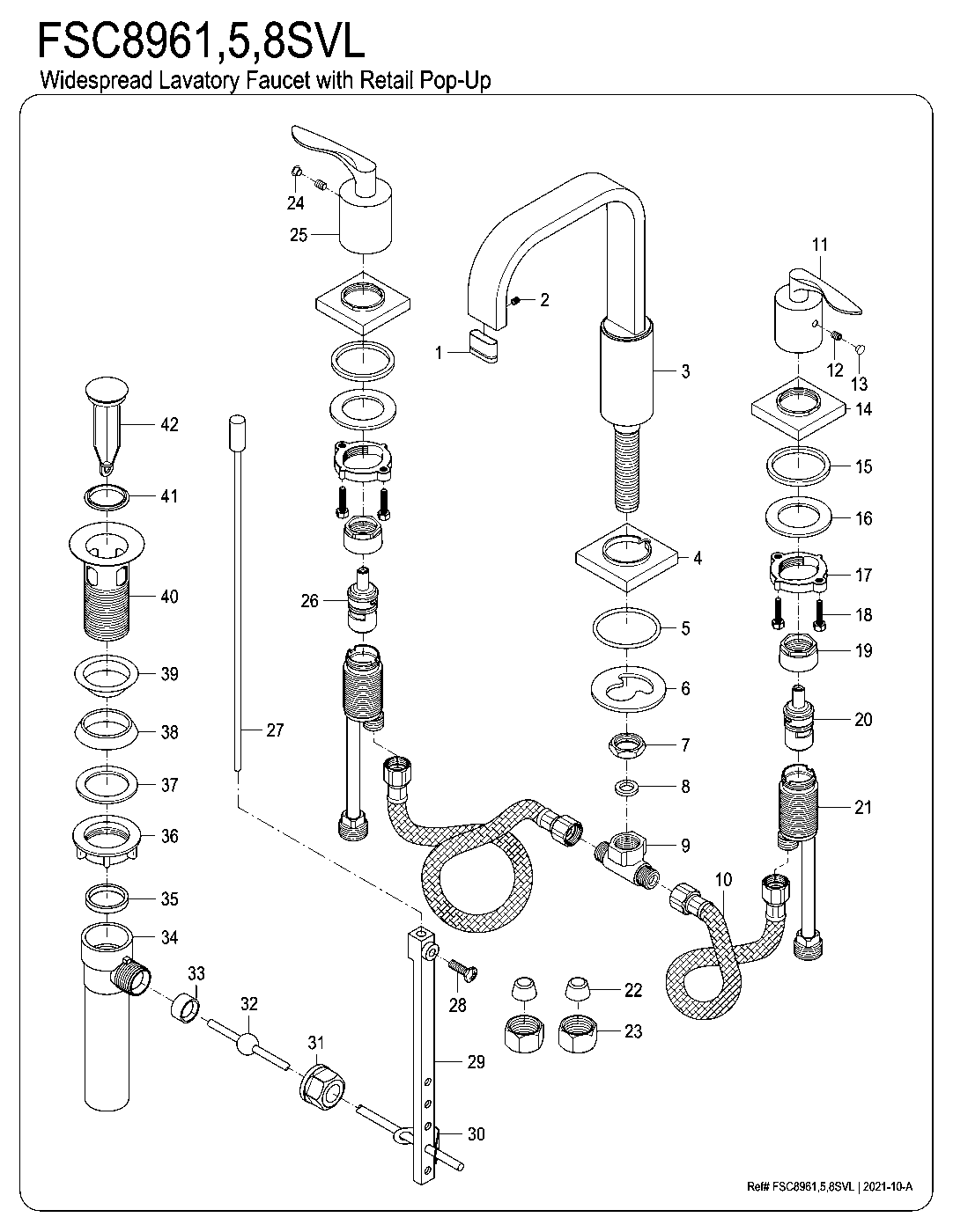 Serena FSC8968SVL exploded parts diagram