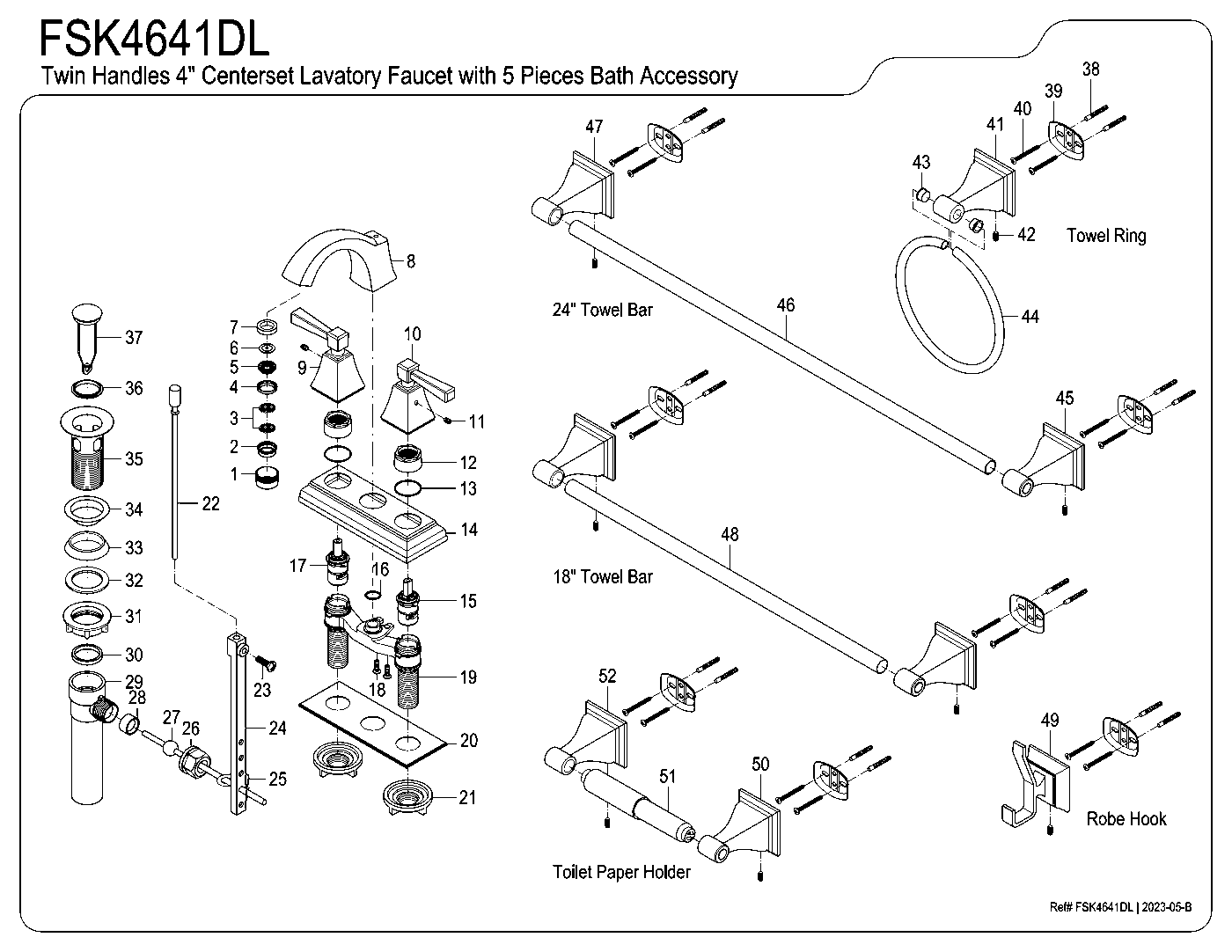 Concord FSK4641DL exploded parts diagram
