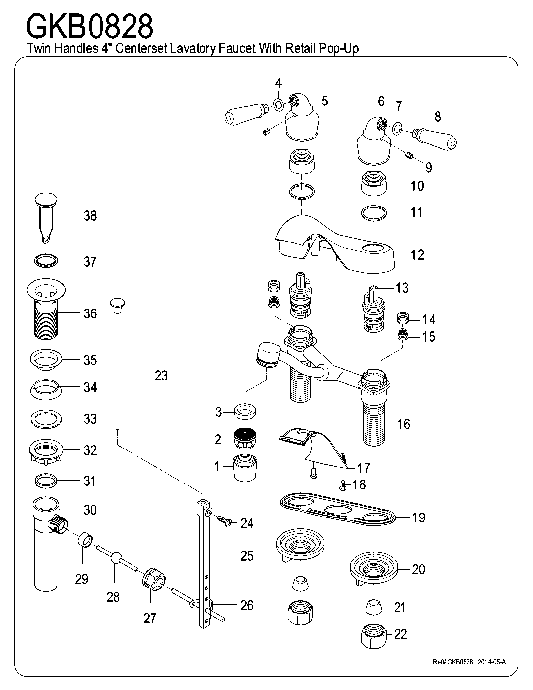 Windsor GKB0828 exploded parts diagram