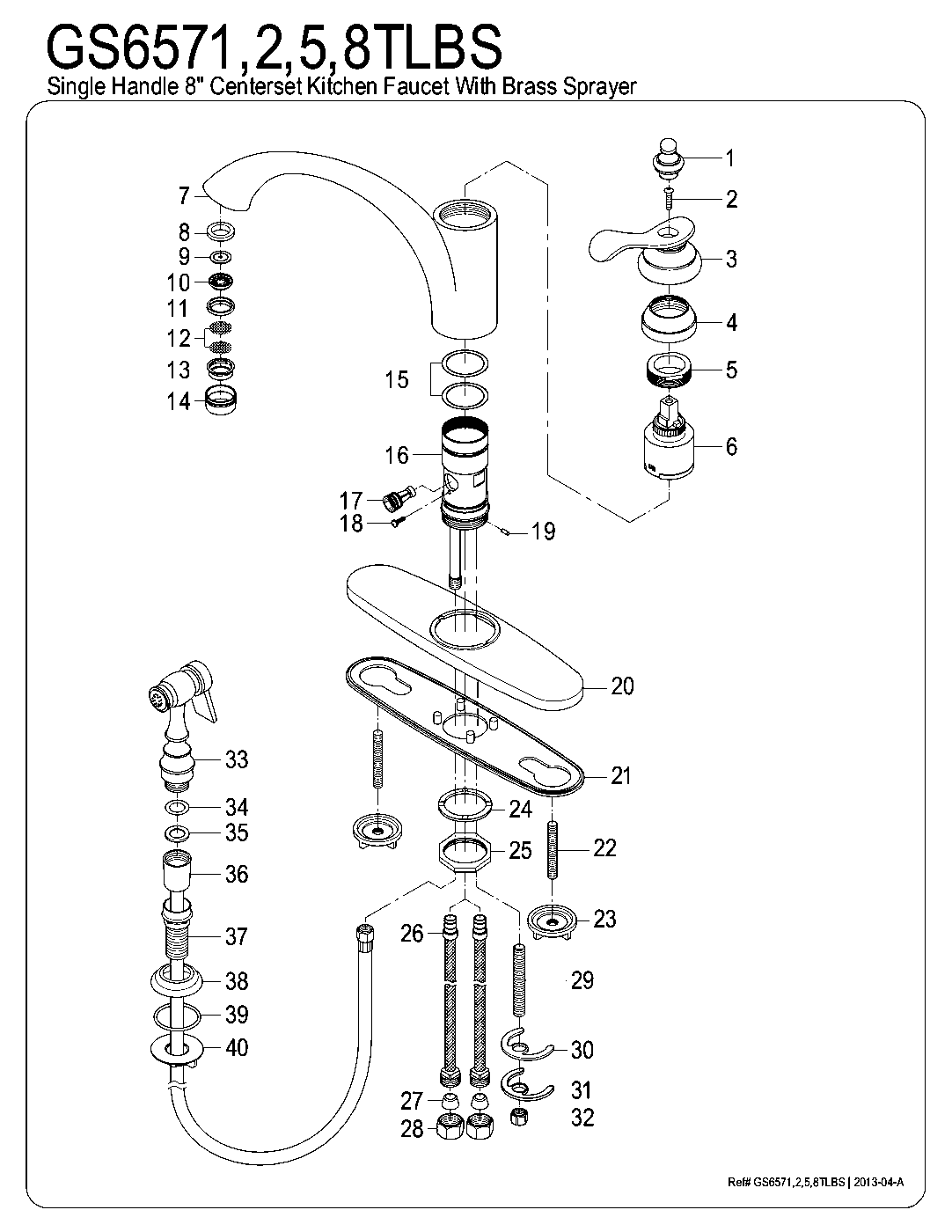 Templeton GS6578TLBS exploded parts diagram