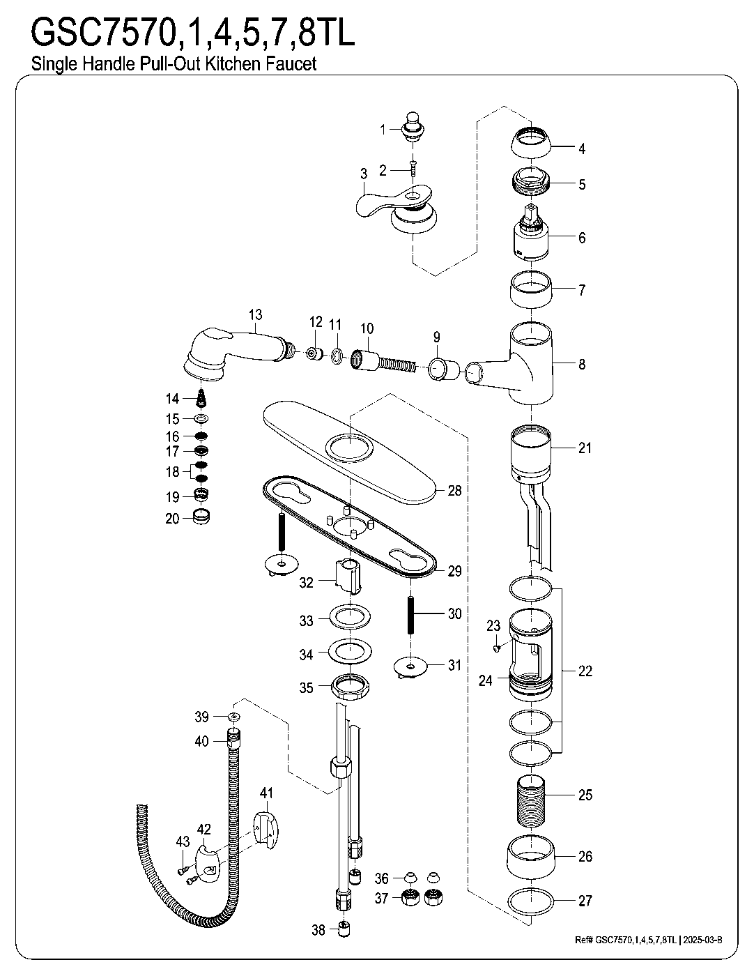 Gourmetier GSC7570TL exploded parts diagram