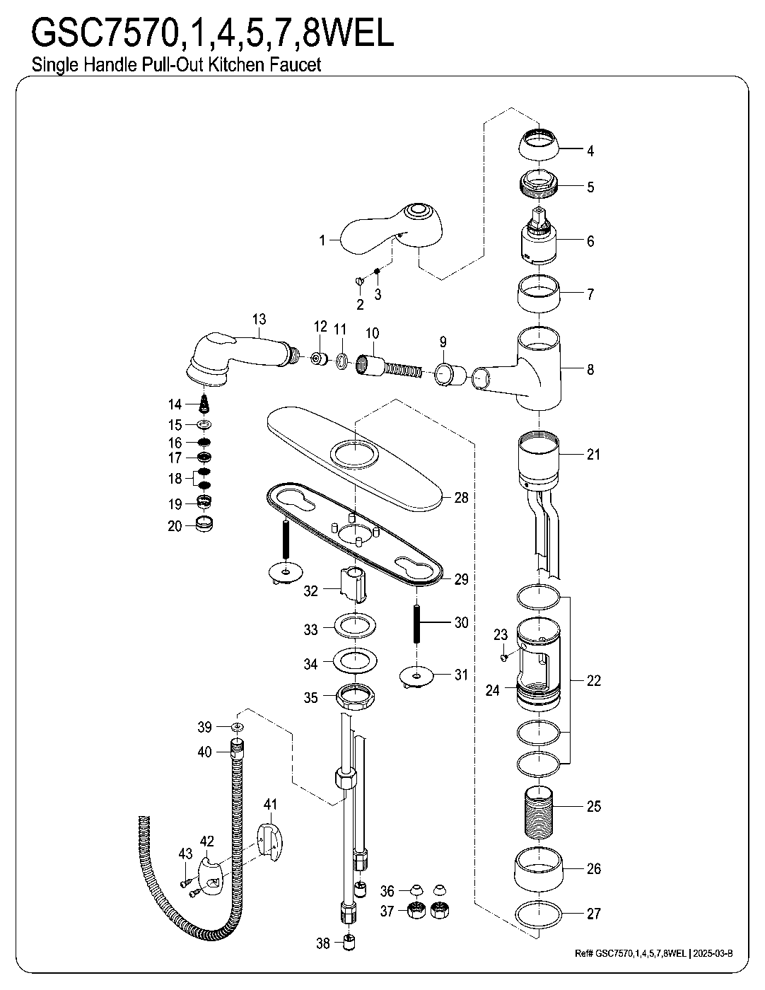 Gourmetier GSC7570WEL exploded parts diagram