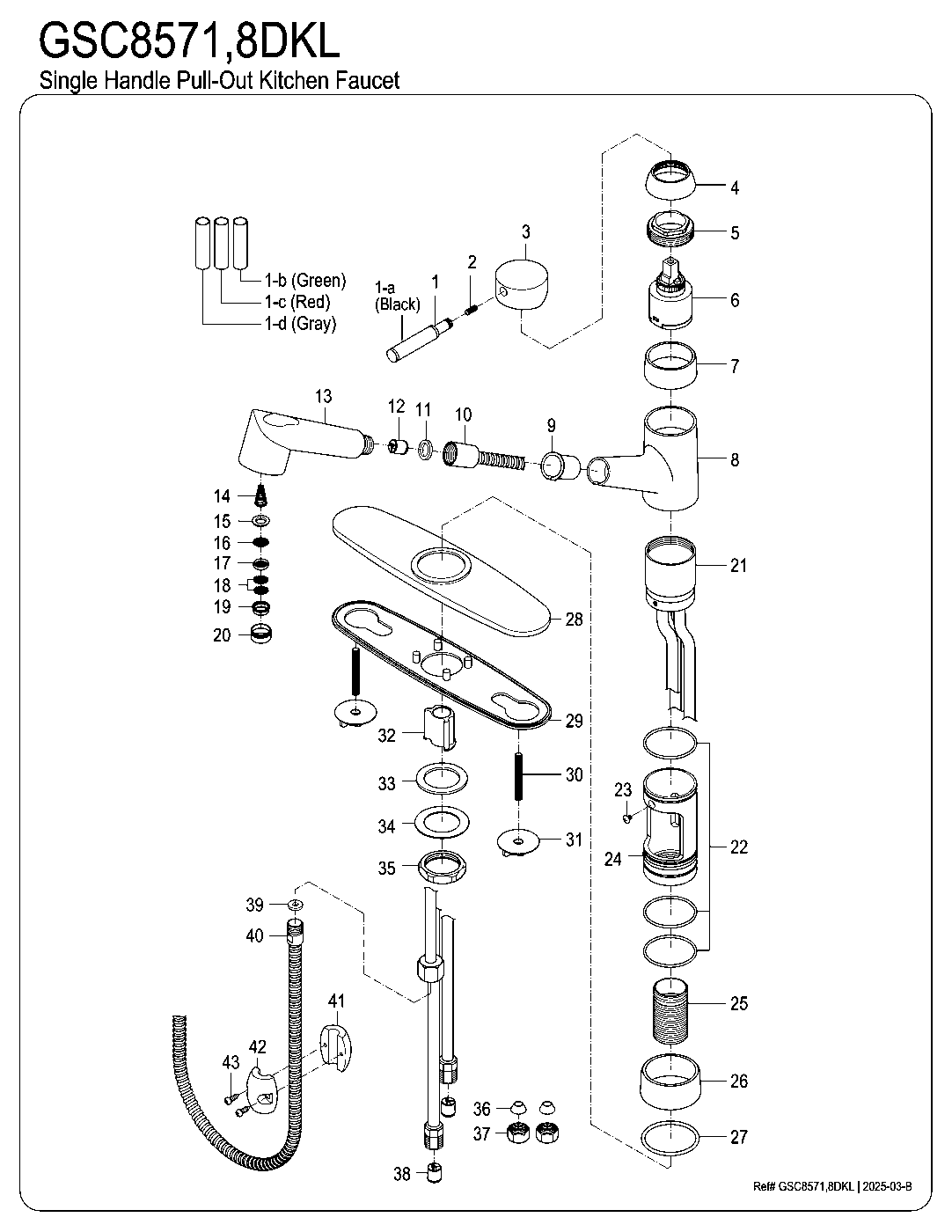 Kaiser GSC8578DKL exploded parts diagram