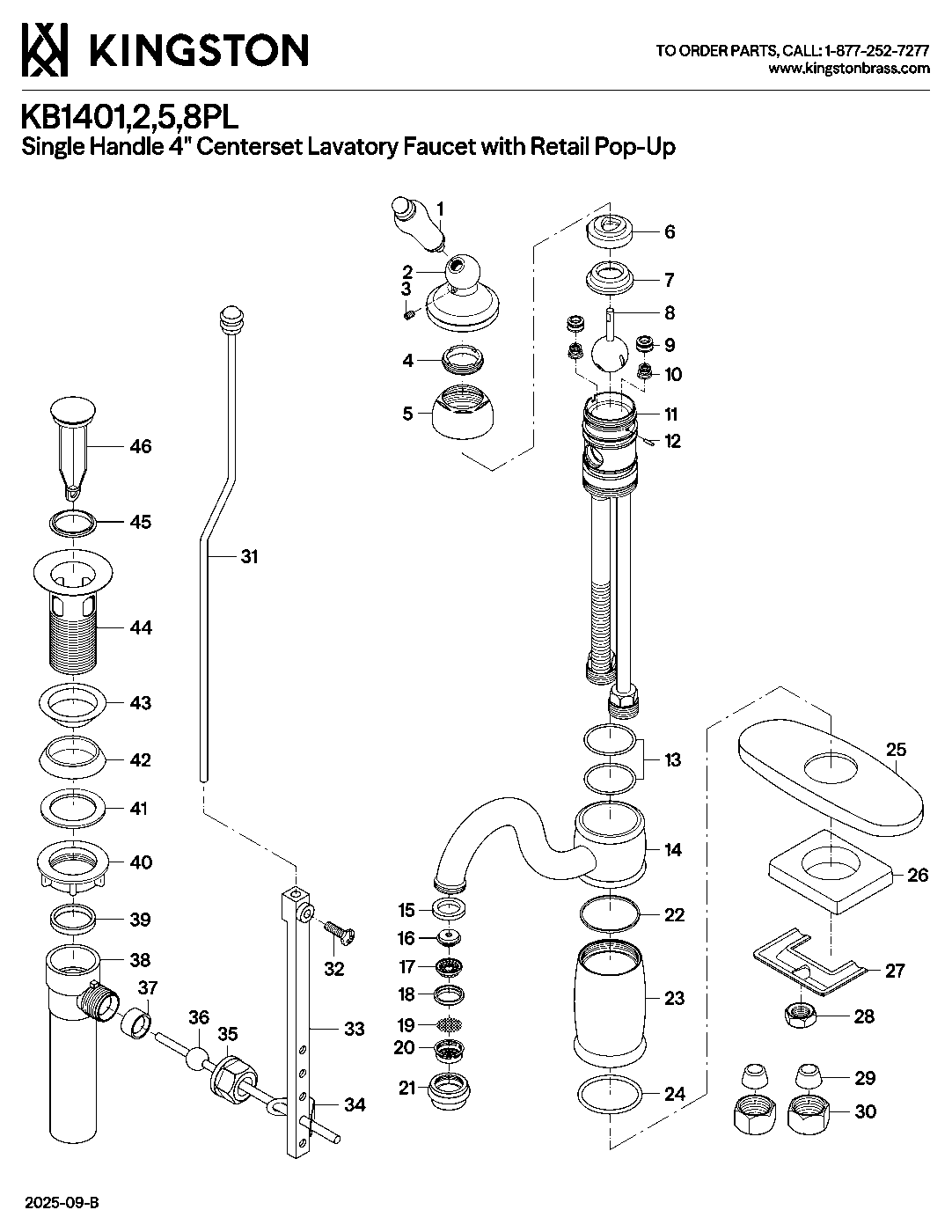 Victorian KB1401PL exploded parts diagram