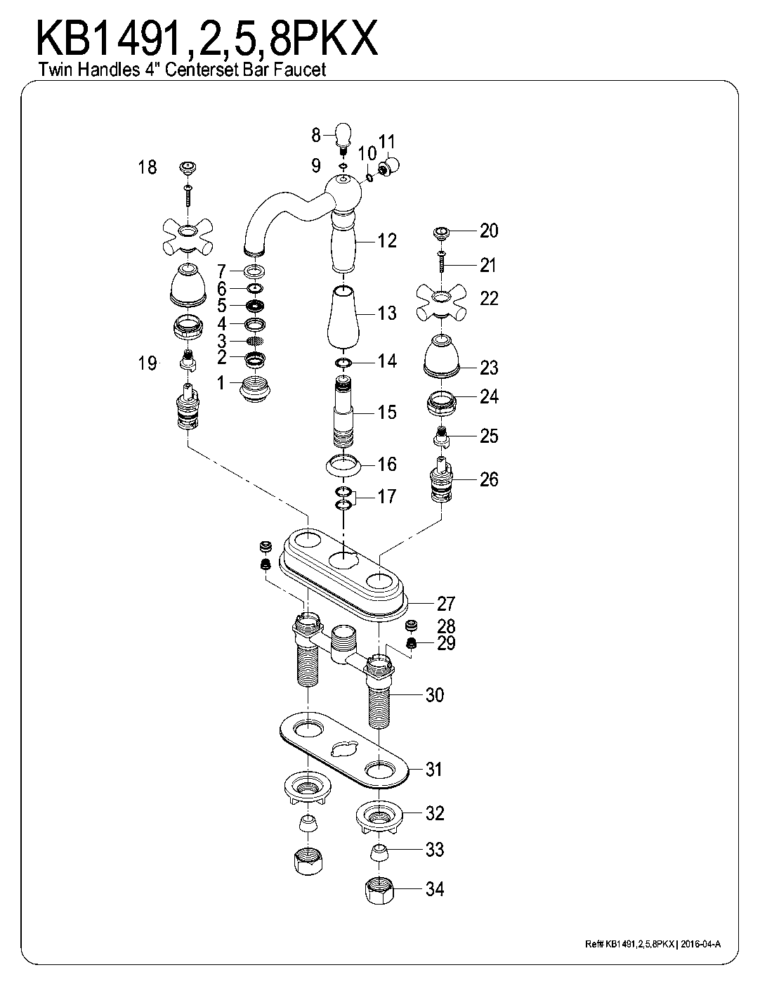 Duchess KB1491PKX exploded parts diagram