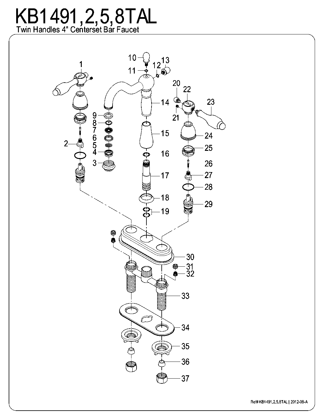 Tudor KB1491TAL exploded parts diagram