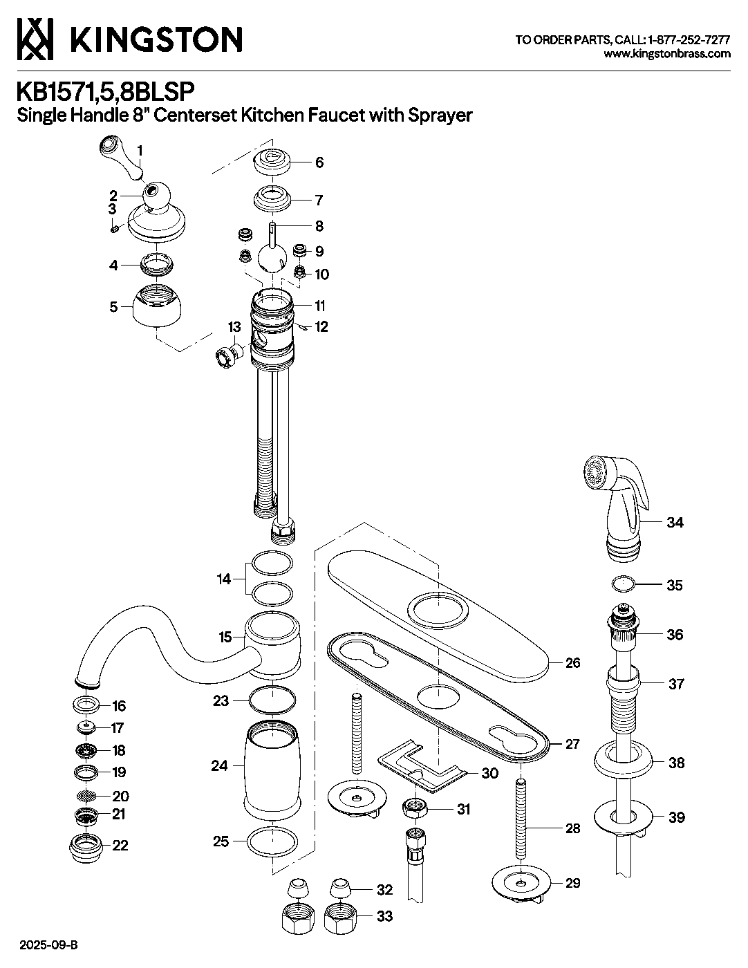 Georgian KB1571BLSP exploded parts diagram