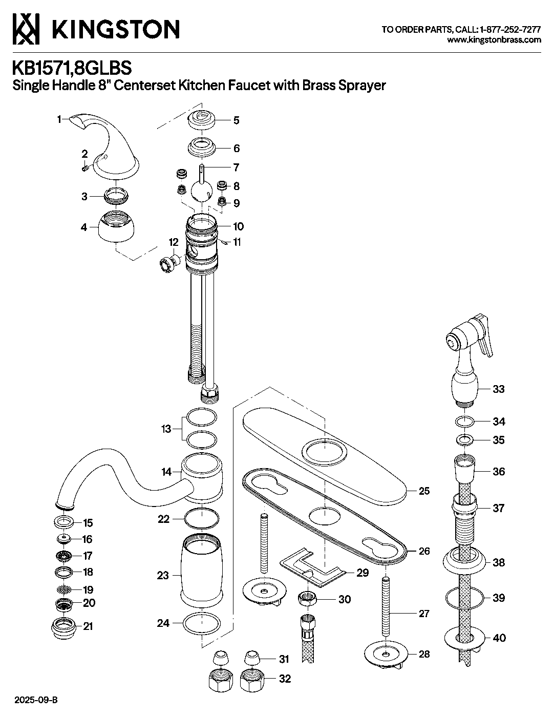 Georgian KB1571GLBS exploded parts diagram