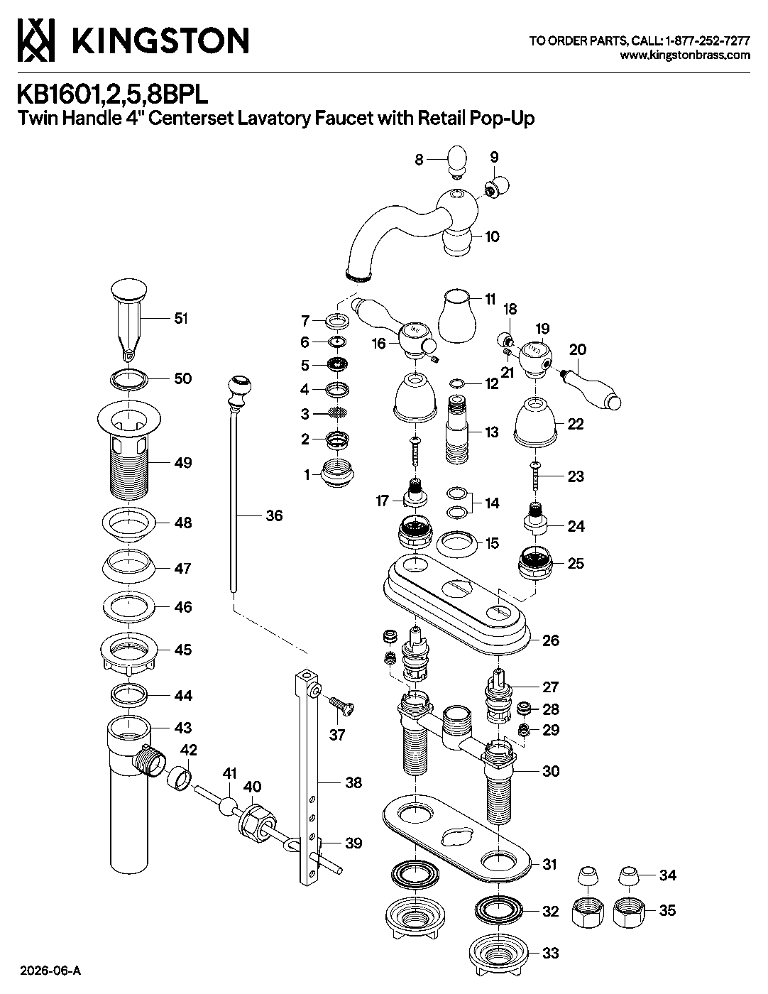 Tudor KB1601TAL exploded parts diagram