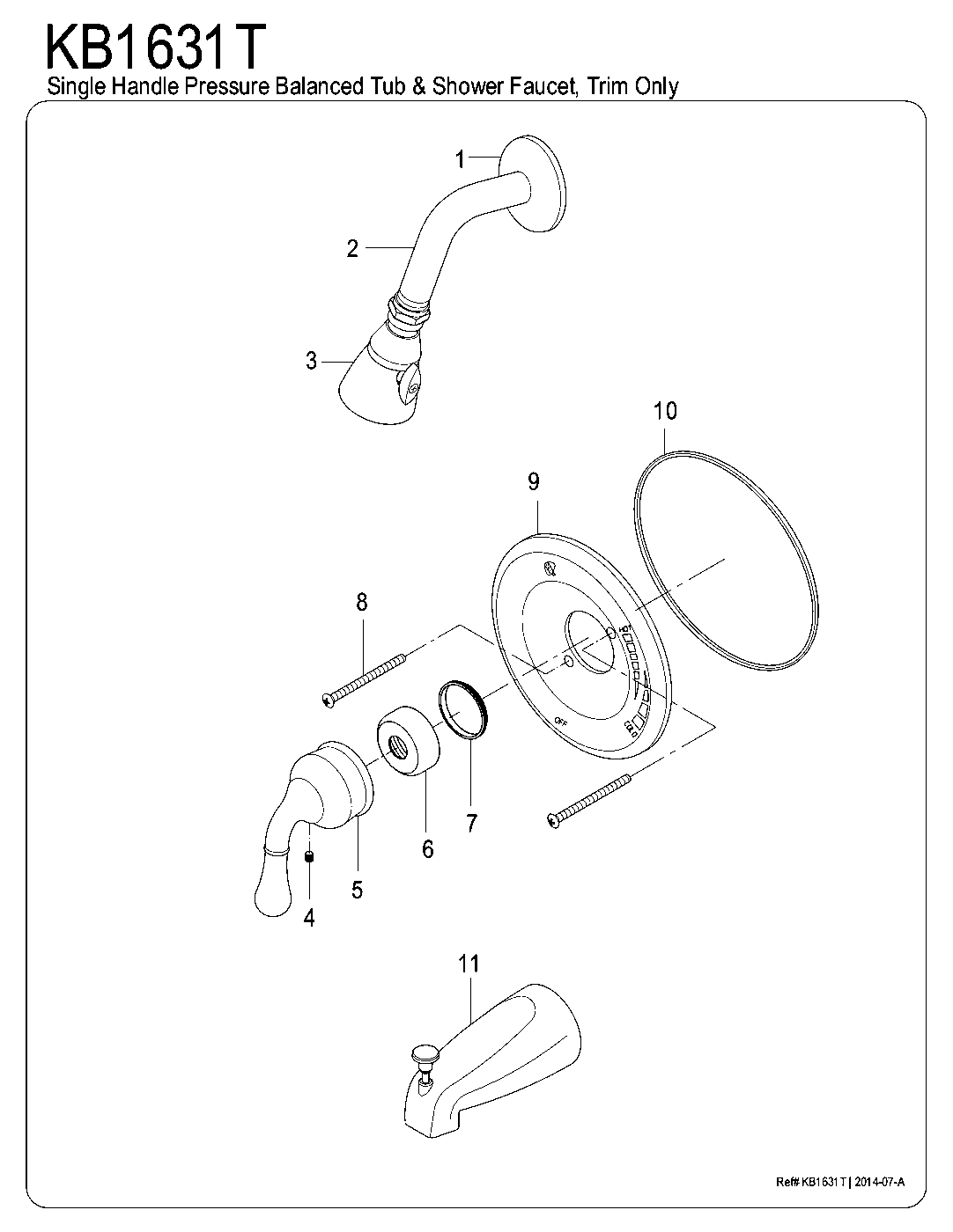 Magellan KB1631T exploded parts diagram