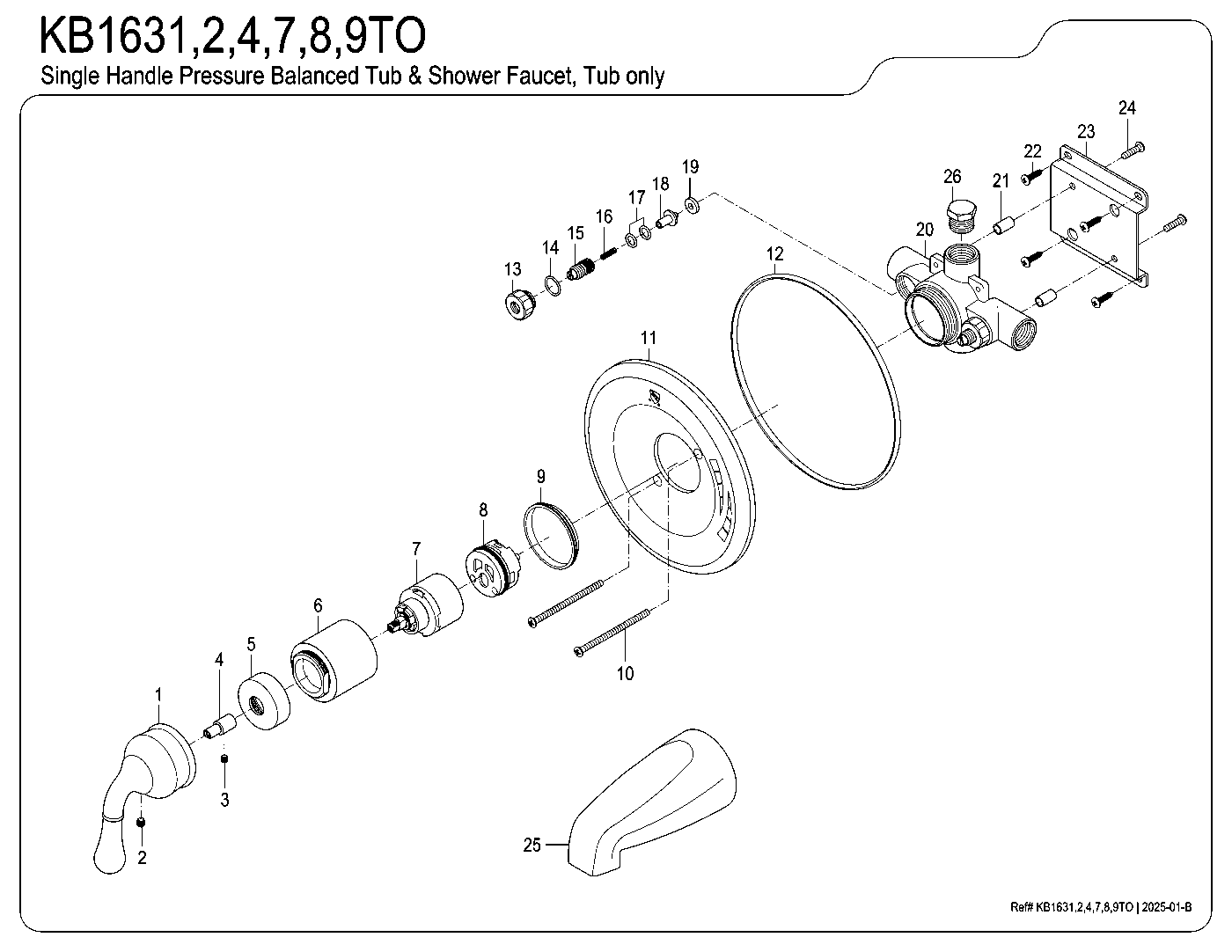 Magellan KB1631TO exploded parts diagram