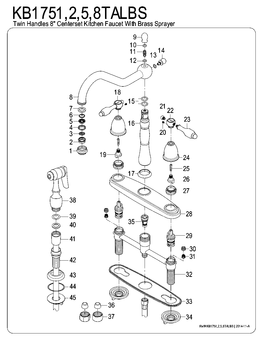 Tudor KB1751TALBS exploded parts diagram