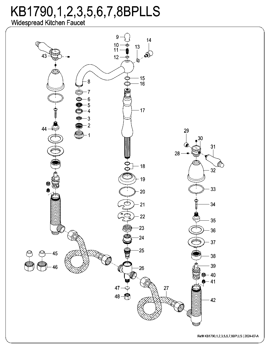 Bel-Air KB1791BPLLS exploded parts diagram