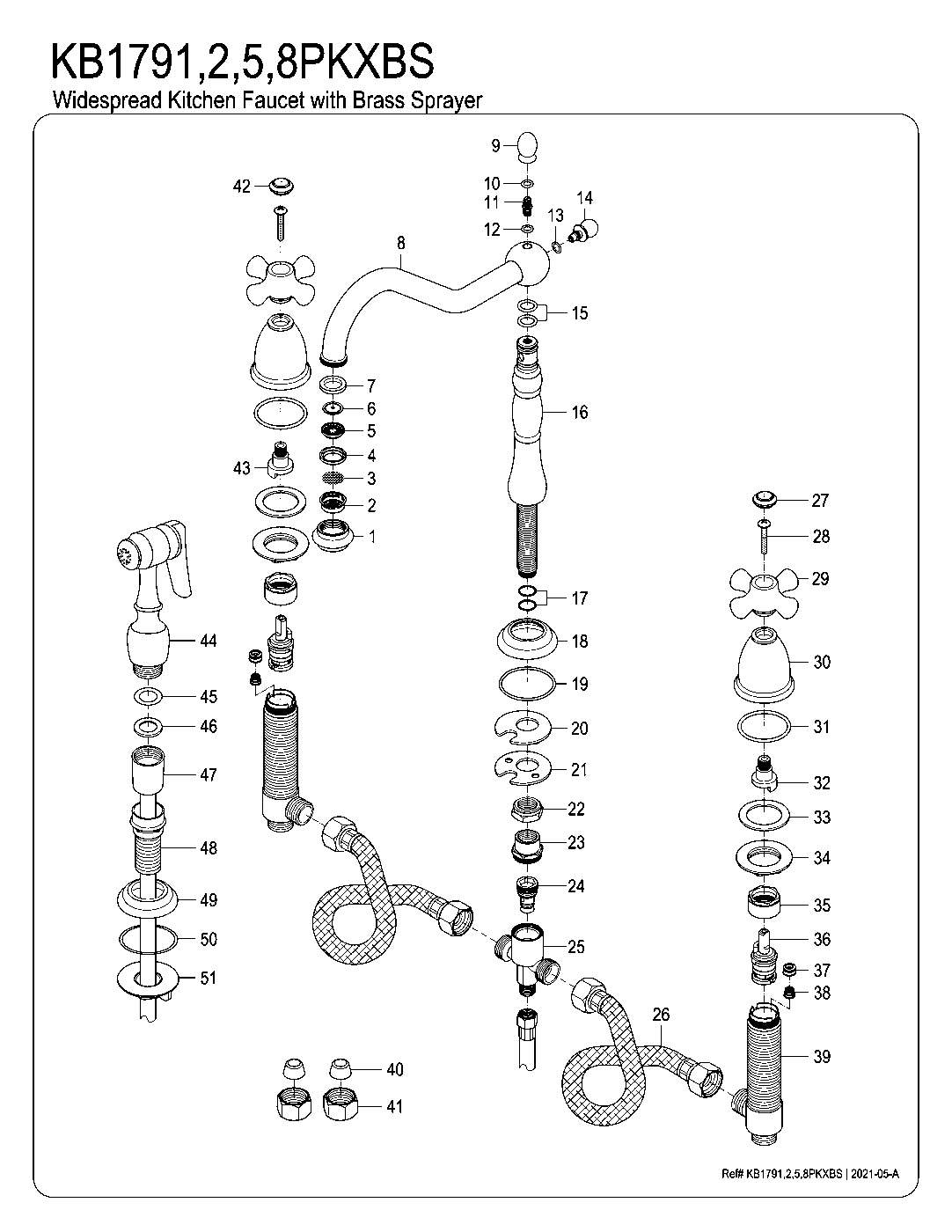 Duchess KB1792PKXBS exploded parts diagram