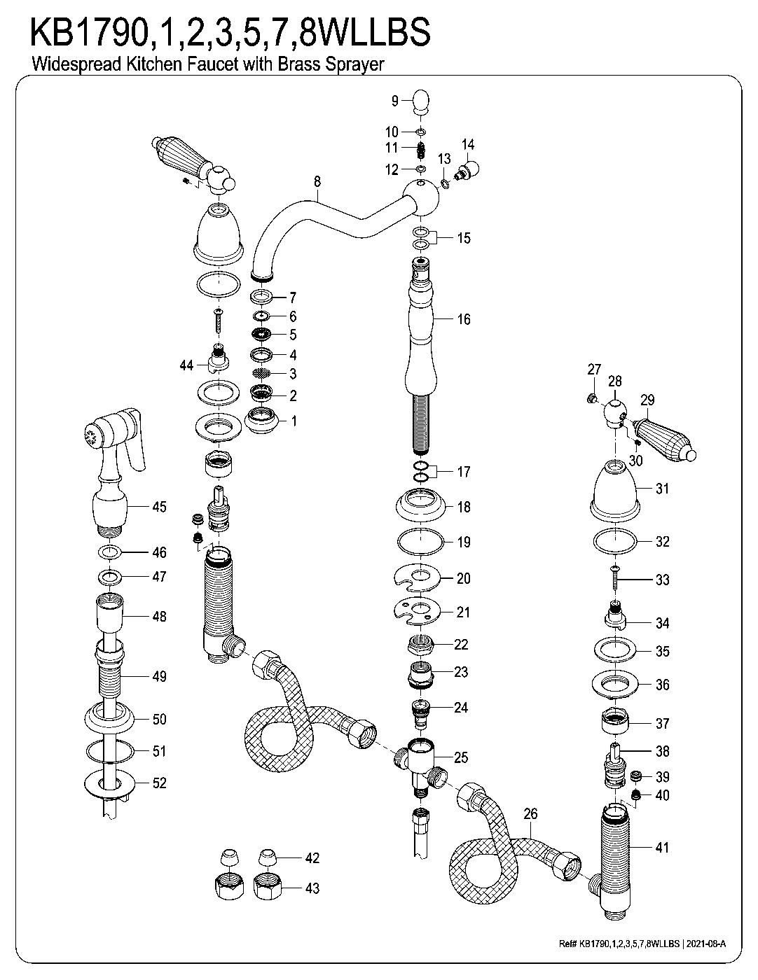 Wilshire KB1793WLLBS exploded parts diagram
