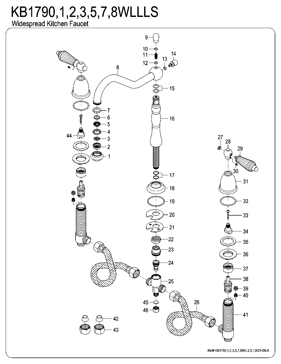 Wilshire KB1792WLLLS exploded parts diagram
