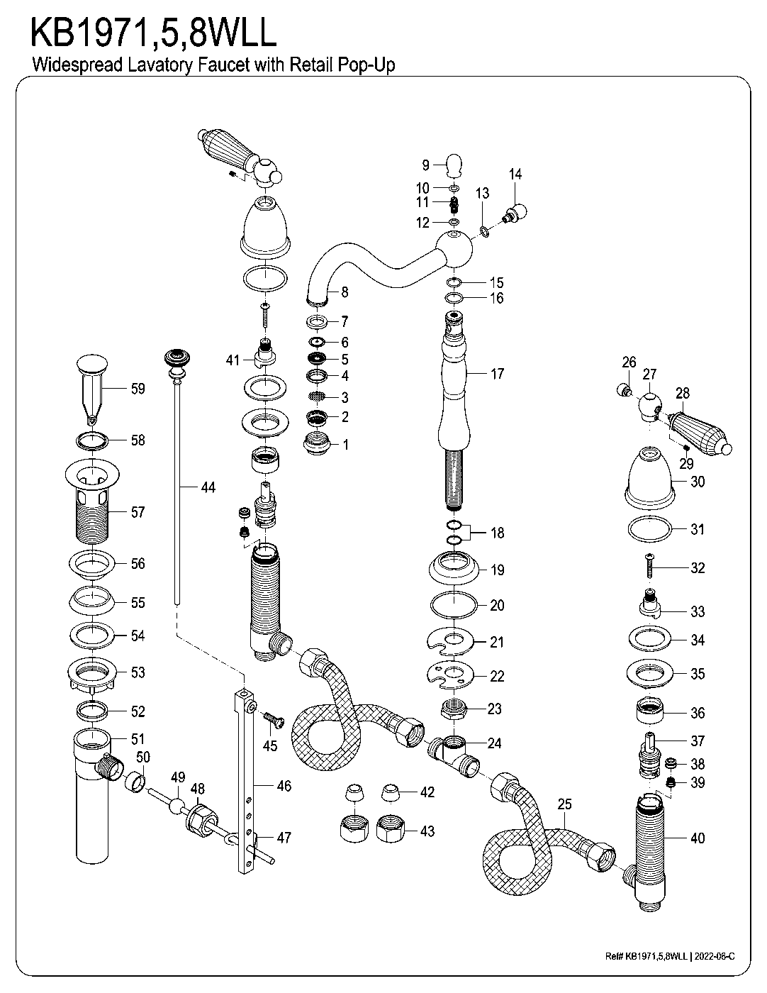 Wilshire KB1971WLL exploded parts diagram